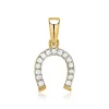 333 Echtgoldanhänger als Hufeisen mit Steinen GP0192SL