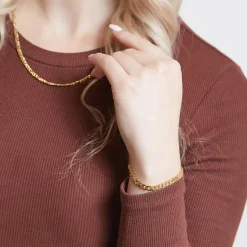 14 Karat Gelbgold Panzerarmband, 4,8 mm BIN1126-14KGSL