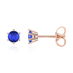 14 Karat Roségold Ohrstecker für Damen mit Saphiren BDE0028Sa-14KRSL