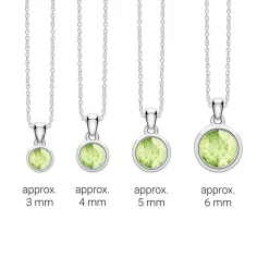 14 Karat Weißgold Anhänger für Ketten mit Peridot BDP0033Pe-14KWSL