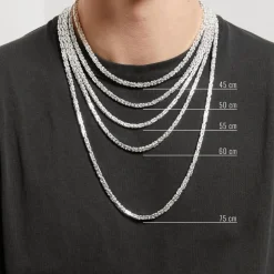 4,2 mm Königskette in Vierkant-Form aus Sterlingsilber KK0042-F