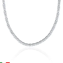 4,2 mm Königskette in Vierkant-Form aus Sterlingsilber KK0042-F