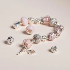 925 Silber Bead Armband Clip-Verschluss BB0006