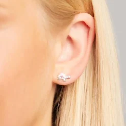 925 Silber Kinderohrstecker Schildkröte pink KE0038