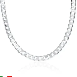 925 Silberkette: Panzerkette Silber 7mm PK0070