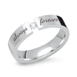 925 Silberring Zirkonia inkl. Lasergravur R8520czlge