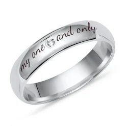 925 Silberring Zirkonia inkl. Lasergravur R8538czlge