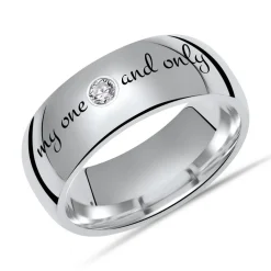 925 Silberring Zirkonia inkl. Lasergravur R8539czlge