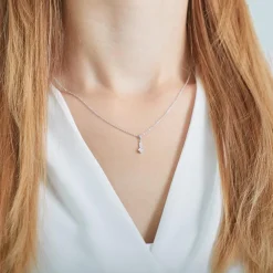 Anhänger aus 14 K Weißgold mit Diamanten DP0205SL