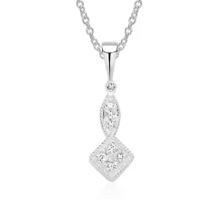 Anhänger aus 14 K Weißgold mit Diamanten DP0205SL