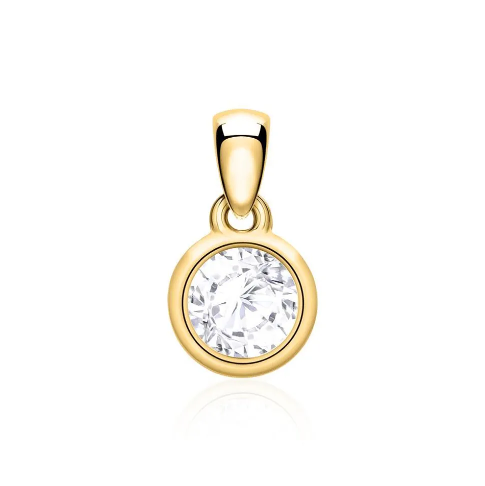 Anhänger aus 585er Gelbgold mit Weißtopas BDP0033WT-14KGSL
