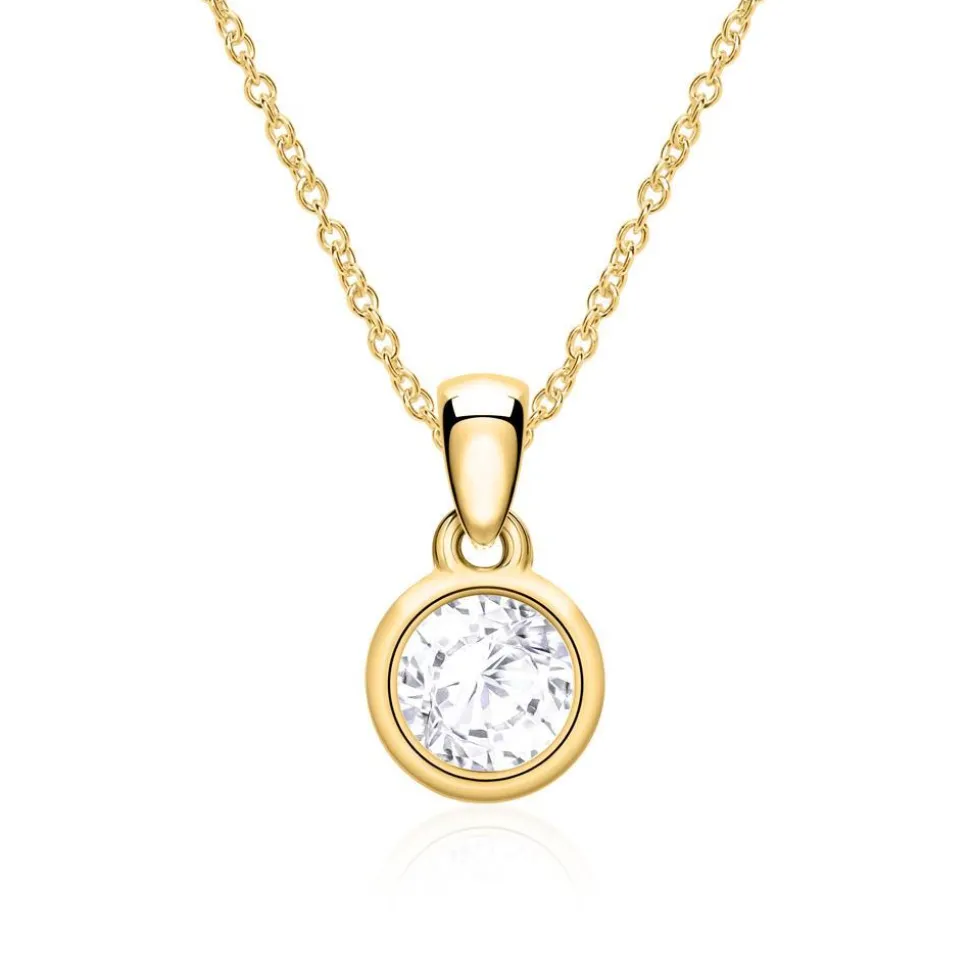 Anhänger aus 585er Gelbgold mit Weißtopas BDP0033WT-14KGSL