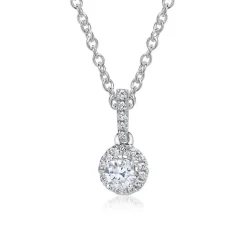 Anhänger aus 750er Weißgold mit Brillanten BDP0005Di010-18KWSL