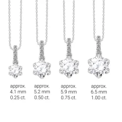 Anhänger aus 585er Weißgold mit Diamanten BDP0065Di-14KWSL