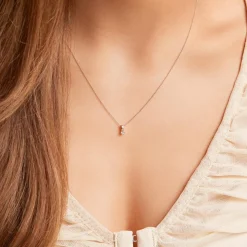 Anhänger aus 14-karätigem Roségold mit Diamant BDP0034Di005-14KRSL