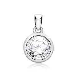 Anhänger aus 14-karätigem Weißgold mit Diamant BDP0033Di070-14KWSL