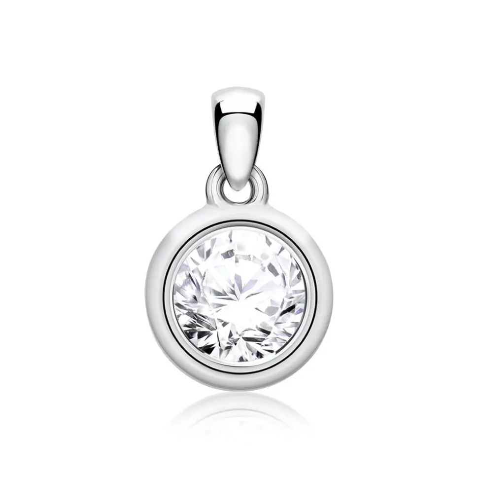 Anhänger aus 14-karätigem Weißgold mit Diamant BDP0033Di070-14KWSL