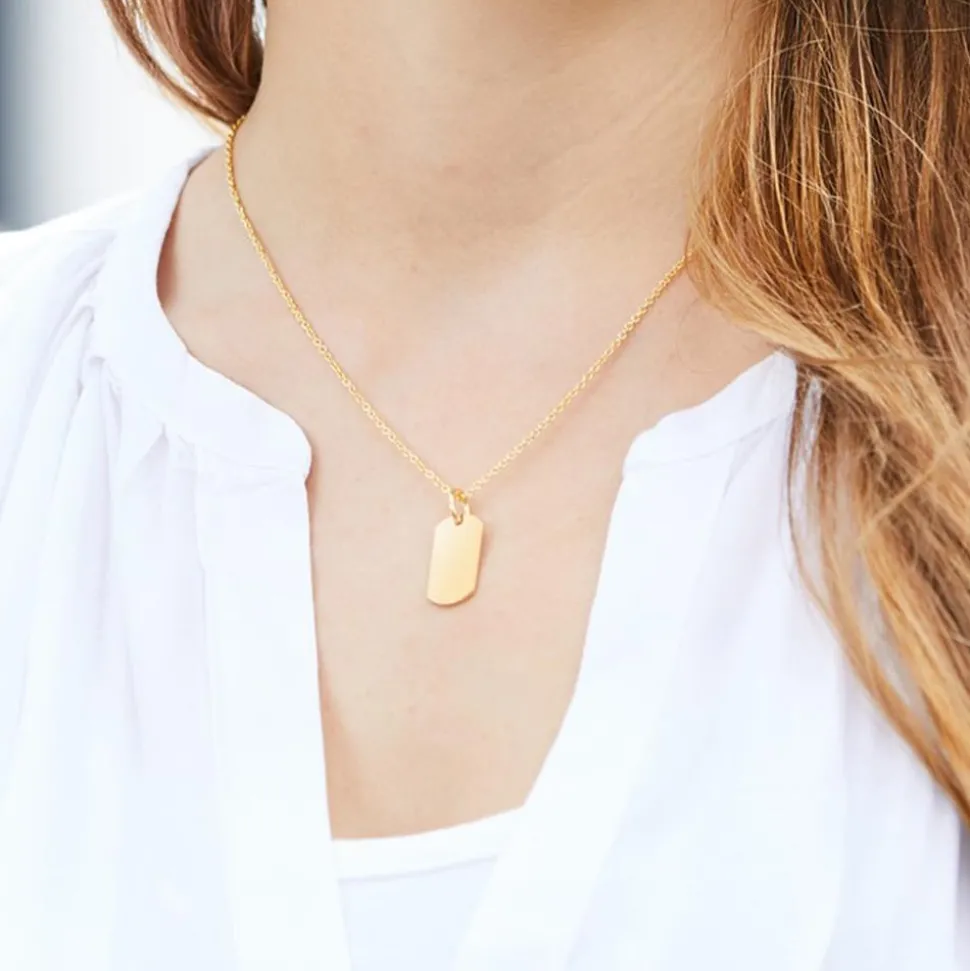 Anhänger aus vergoldetem Sterlingsilber gravierbar SP0946SL