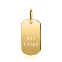 Anhänger aus vergoldetem Sterlingsilber gravierbar SP0946SL