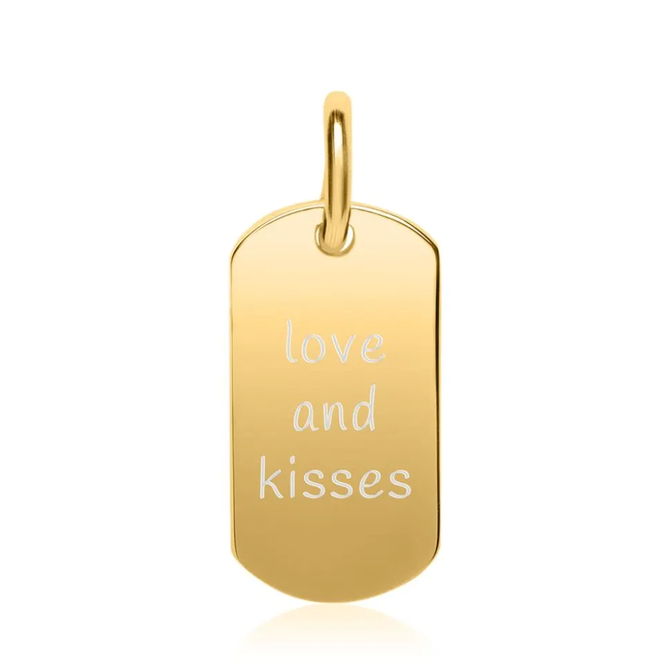 Anhänger aus vergoldetem Sterlingsilber gravierbar SP0946SL