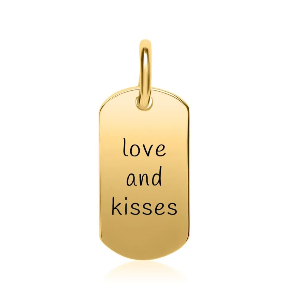 Anhänger aus vergoldetem Sterlingsilber gravierbar SP0946SL