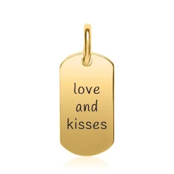 Anhänger aus vergoldetem Sterlingsilber gravierbar SP0946SL