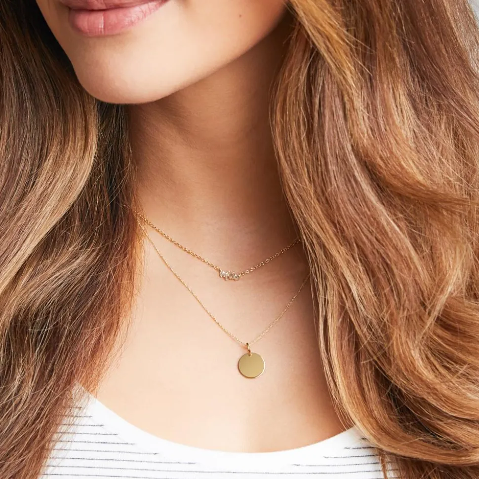 Anhänger aus vergoldetem Sterlingsilber, gravierbar SP1008SL