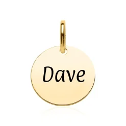 Anhänger aus vergoldetem Sterlingsilber, gravierbar SP1008SL