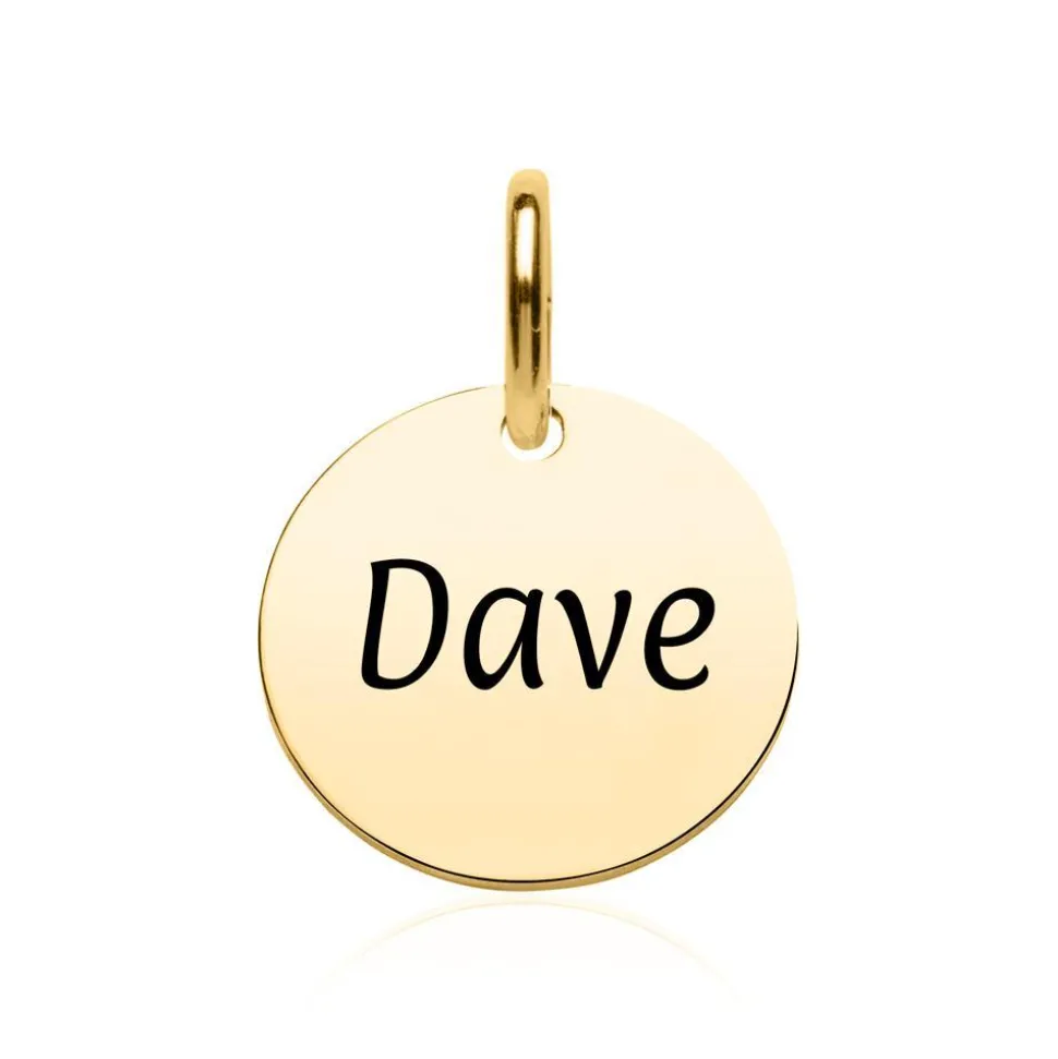 Anhänger aus vergoldetem Sterlingsilber, gravierbar SP1008SL