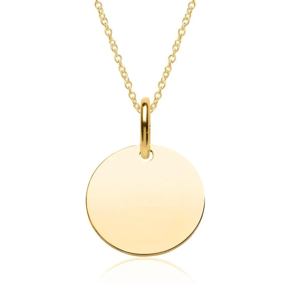 Anhänger aus vergoldetem Sterlingsilber, gravierbar SP1008SL