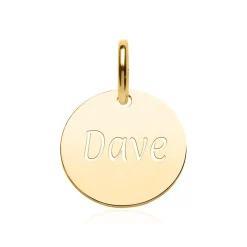 Anhänger aus vergoldetem Sterlingsilber, gravierbar SP1008SL