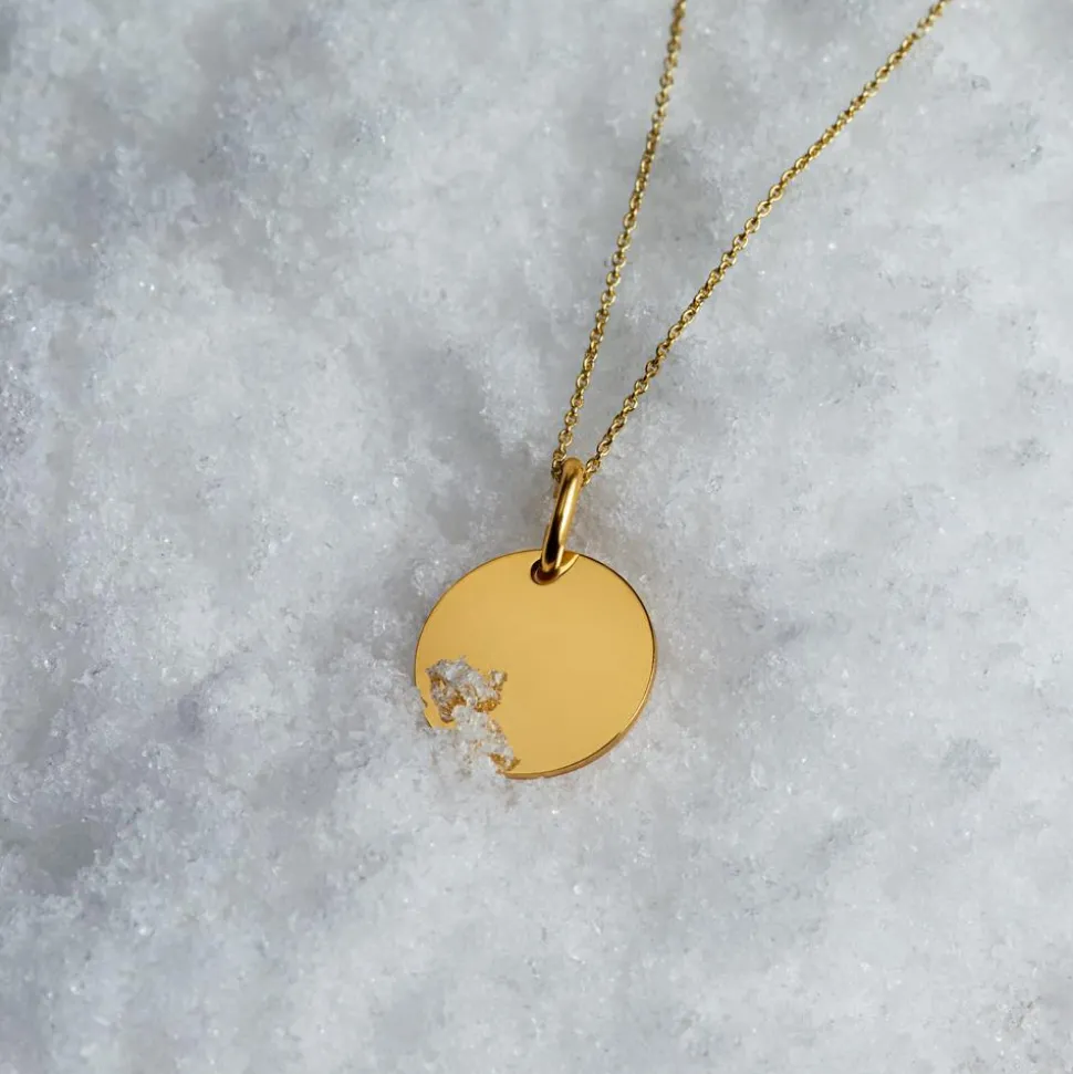 Anhänger aus vergoldetem Sterlingsilber, gravierbar SP1008SL