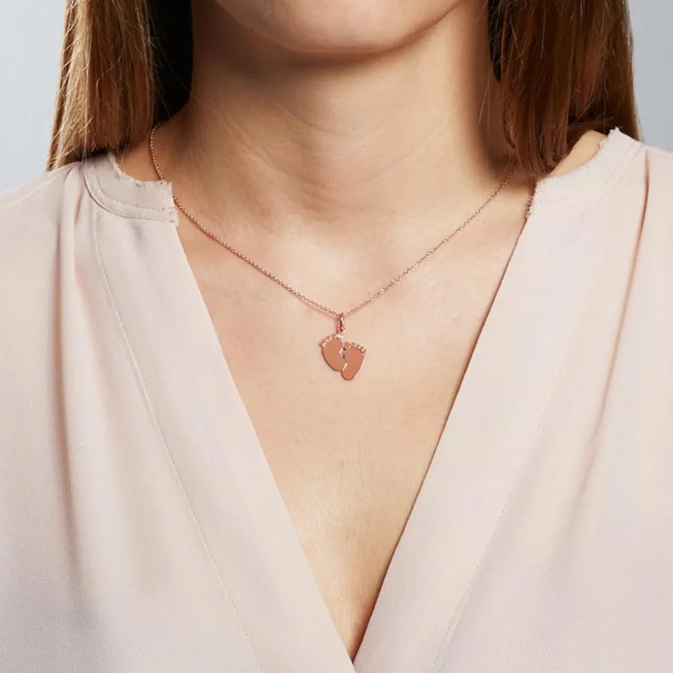 Anhänger Babyfüße 925er Silber rosévergoldet SP0878SL