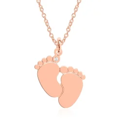 Anhänger Babyfüße 925er Silber rosévergoldet SP0878SL