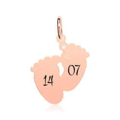 Anhänger Babyfüße 925er Silber rosévergoldet SP0878SL
