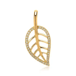 Anhänger Blatt 14K Gold 39 Diamanten 0,11 ct. DP0149SL