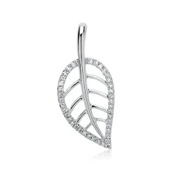 Anhänger Blatt 14K Weißgold 39 Diamanten DP0151SL