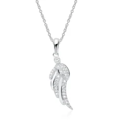 Anhänger Flügel aus 585er Weißgold mit Diamanten DP0207SL