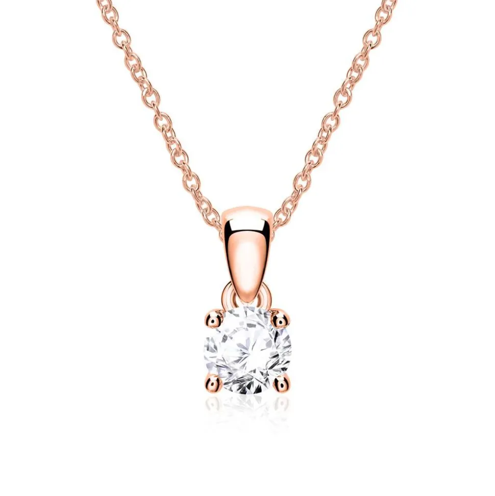 Anhänger für Damen aus 14K Roségold mit Brillant BDP0035Di010-14KRSL