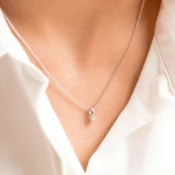 Anhänger für Damen aus 14K Weißgold mit Diamant BDP0034Di010-14KWSL