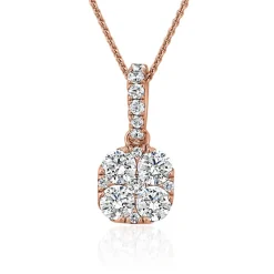 Anhänger für Damen mit lab grown Diamanten, Roségold BDP0050LG-RSL