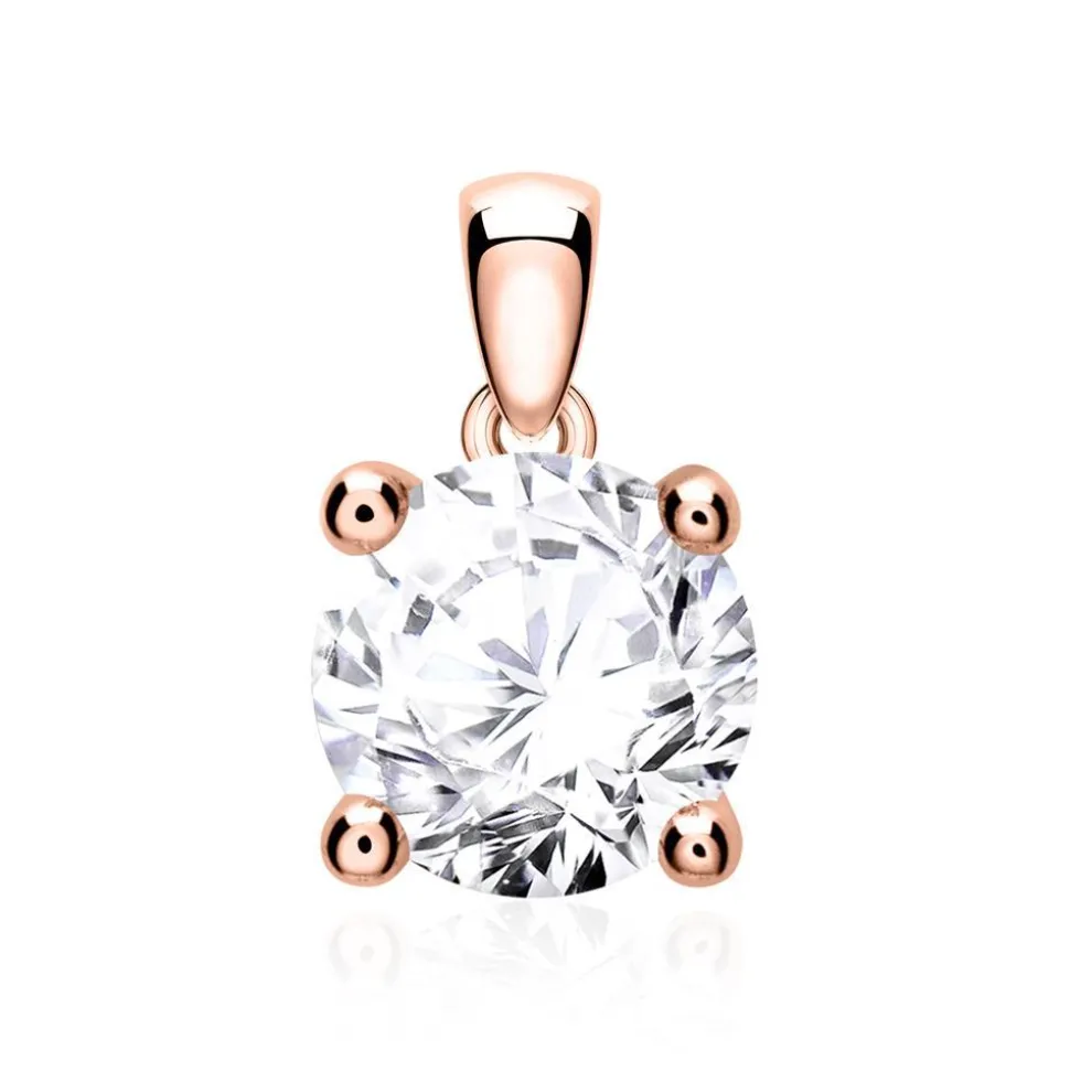 Anhänger für Damenketten aus 585er Roségold mit Diamant BDP0035Di100-14KRSL