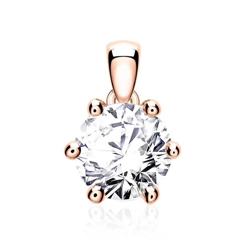 Anhänger für Damenketten aus 585er Roségold mit Diamant BDP0034Di100-14KRSL
