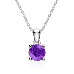 Anhänger für Ketten aus 14 Karat Weißgold mit Amethyst BDP0035Am-14KWSL