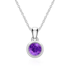 Anhänger für Ketten aus 585er Weißgold mit Amethyst BDP0033Am-14KWSL