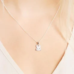 Anhänger für Mädchen Hasenmotiv 925er Silber KP0039SL