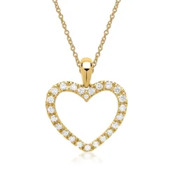 Anhänger Gelbgold Herz mit 24 Diamanten 0,25 ct. BDP0010-14KGSL