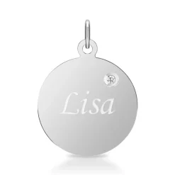 Anhänger gravierbar Sterlingsilber Diamant SP0838SL
