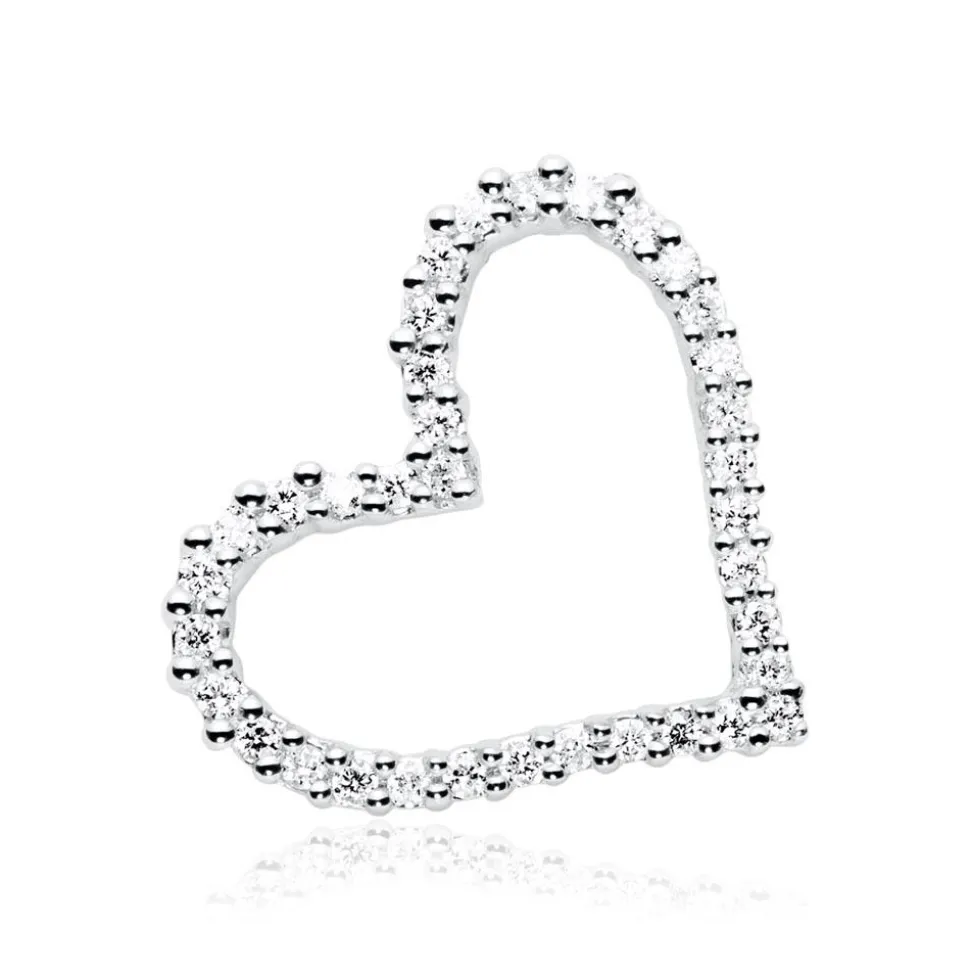 Anhänger Herz aus 585er Gold mit Diamanten BDP0020-14KGSL