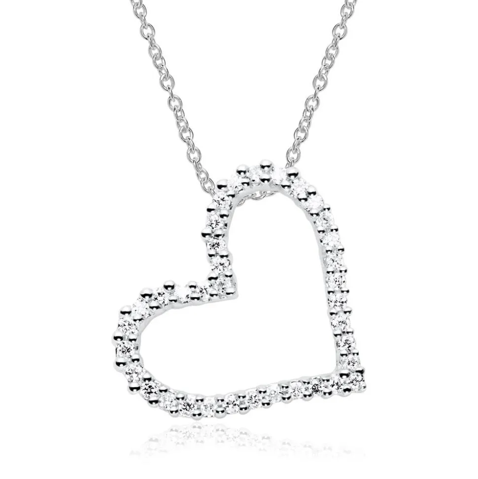 Anhänger Herz aus 585er Gold mit Diamanten BDP0020-14KGSL